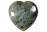 Flashy Polished Labradorite Heart - Madagascar #126658-1